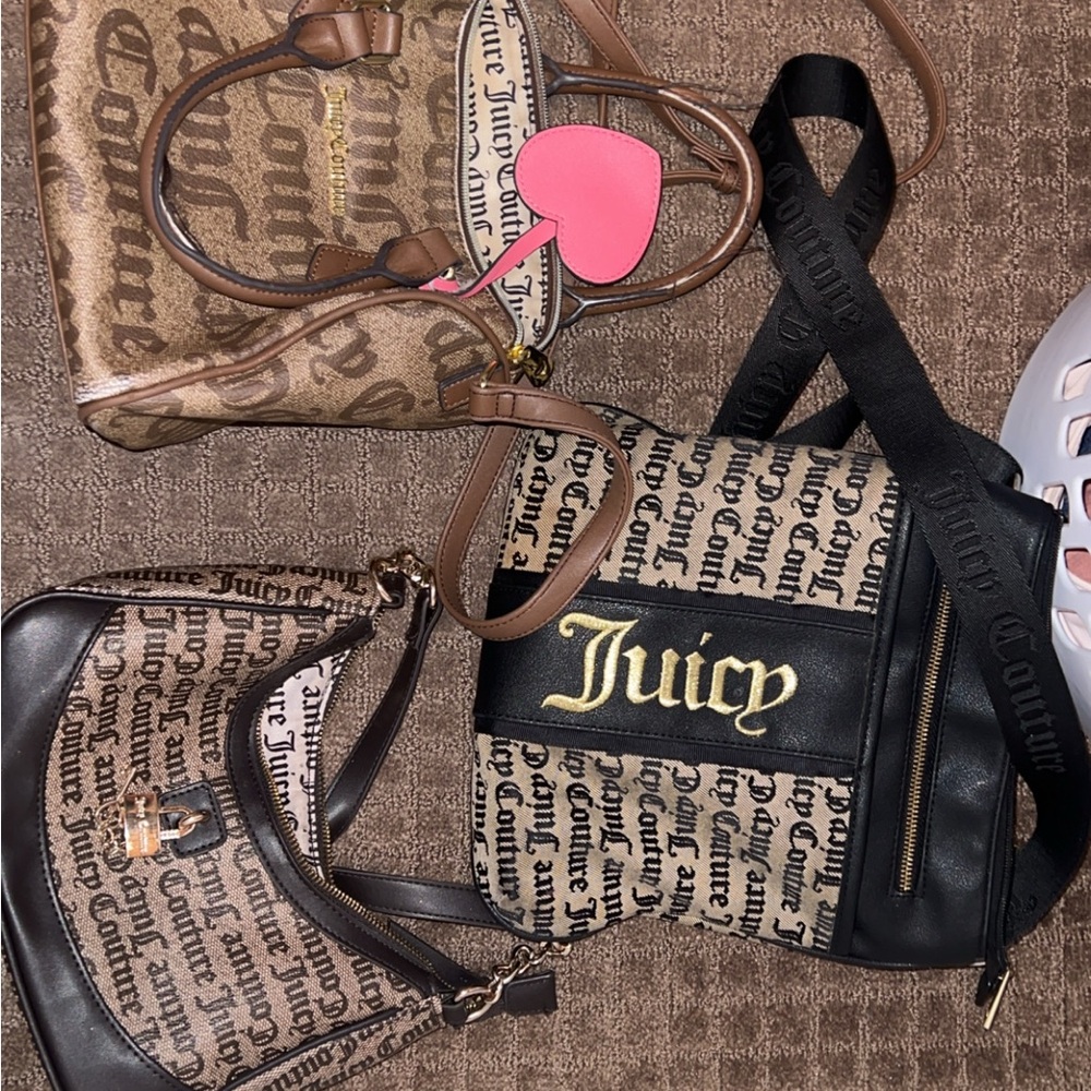 Juicy Couture Black and Tan Crossbody Bag